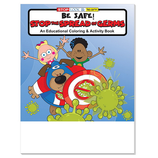 SC0433B Be Safe Stop the Spread of Germs Coloring and Activity BOOK Bl